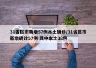 31省区市新增57例本土确诊/31省区市新增确诊57例 其中本土38例