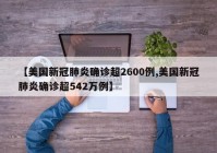 【美国新冠肺炎确诊超2600例,美国新冠肺炎确诊超542万例】