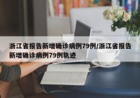 浙江省报告新增确诊病例79例/浙江省报告新增确诊病例79例轨迹