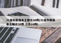 31省份新增本土确诊30例(31省份新增本土确诊30例 江苏18例)