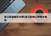 浙江新增确诊54例/浙江新增62例确诊病例
