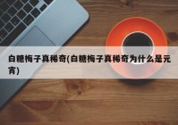 白糖梅子真稀奇(白糖梅子真稀奇为什么是元宵)